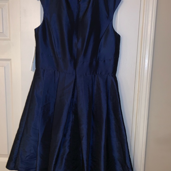 NWT, Leslie Fay Blue Dress, Size 12 - Picture 3 of 6